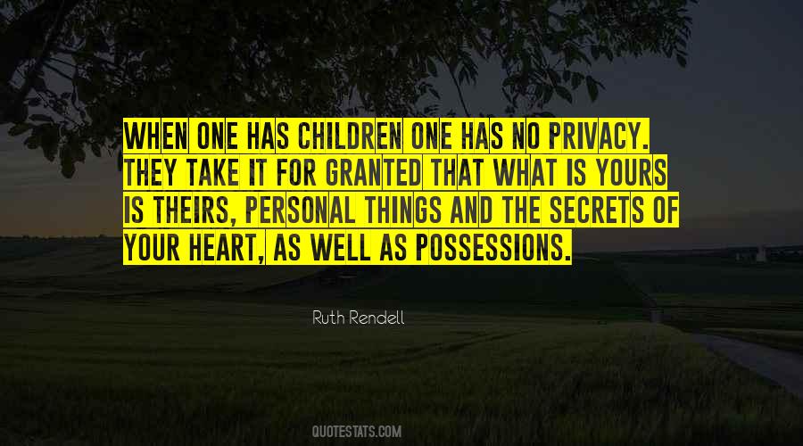 Personal Things Quotes #139133