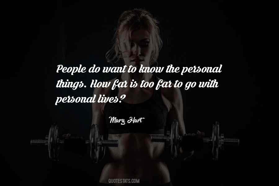 Personal Things Quotes #1660956