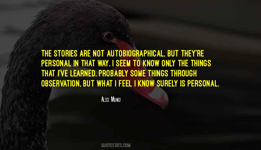 Personal Things Quotes #197185