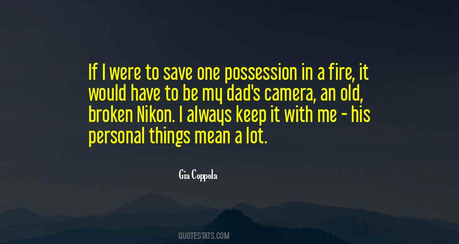 Personal Things Quotes #69357