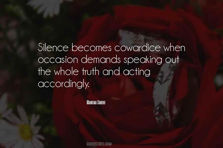 Quotes About Speaking And Silence #63527