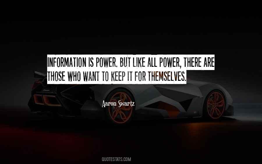 Quotes About Information Is Power #824703