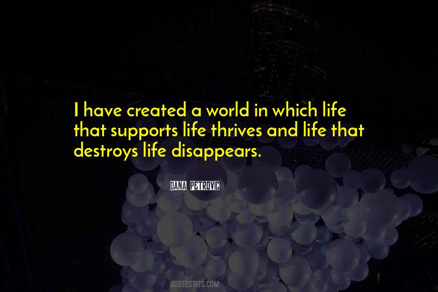 Life Created Quotes #240476
