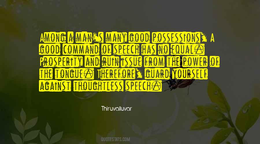 Quotes About Power Of Speech #1387790