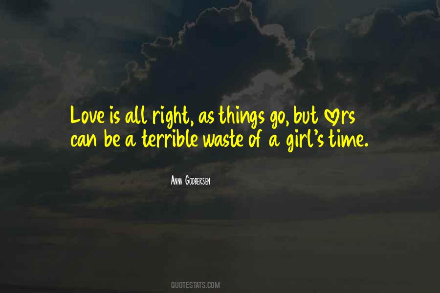 Love Is A Waste Quotes #629806
