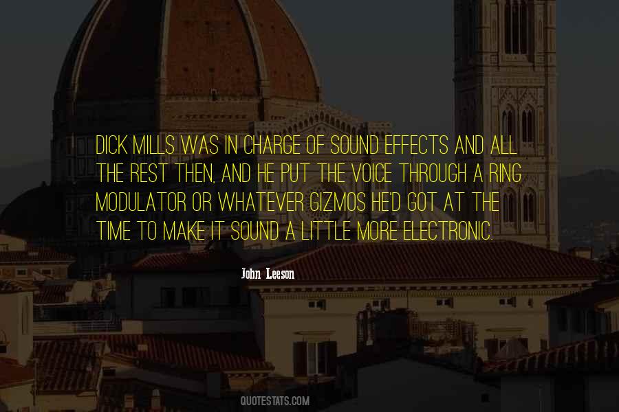 Quotes About Sound Effects #1567311