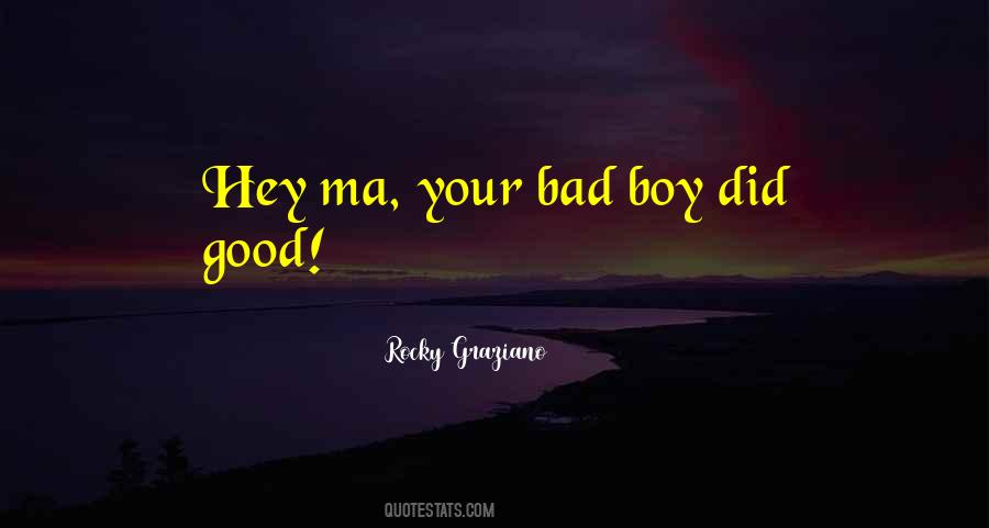 Bad Bad Boys Quotes #616847