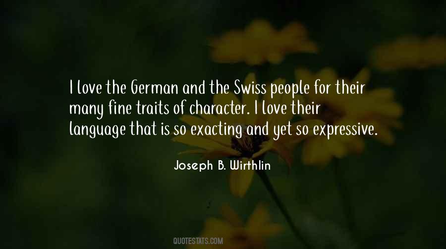 Quotes About Swiss #398869