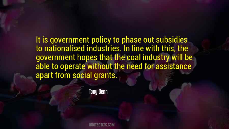 Quotes About Government Assistance #1130109