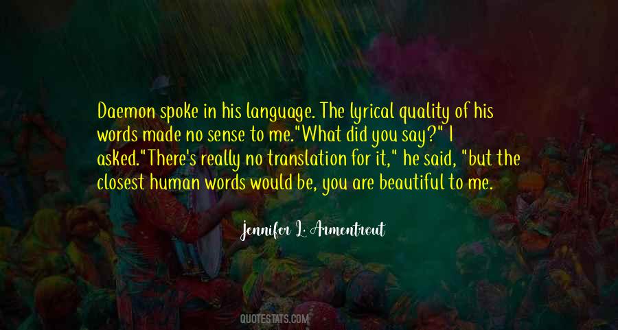 Beautiful Language Quotes #165871