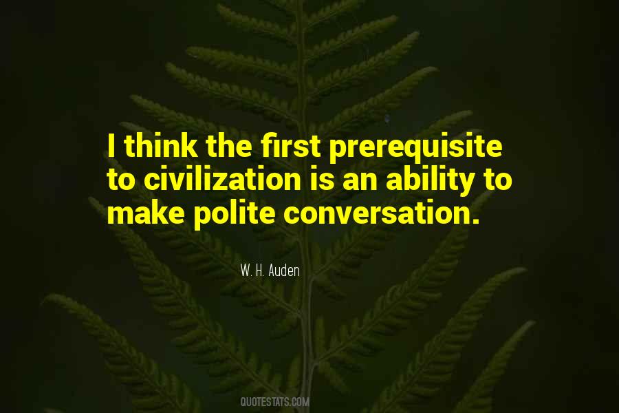 Quotes About Polite Conversation #295327