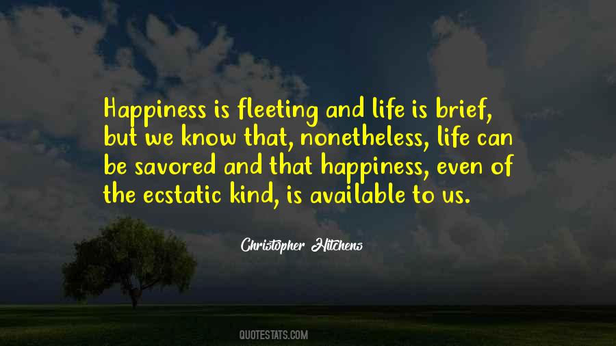 Life Is So Fleeting Quotes #151066