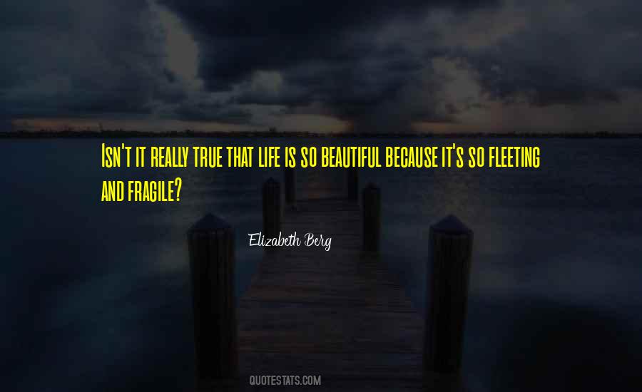 Life Is So Fleeting Quotes #884244