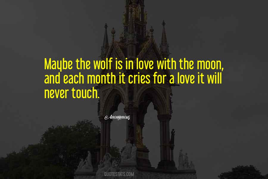 Is The Moon The Wolf In Love With Quote Maybe