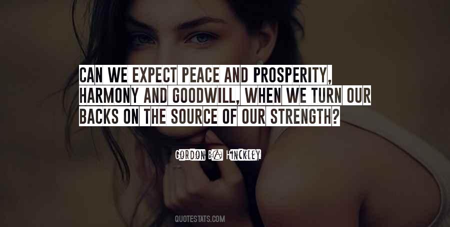 Peace And Prosperity Quotes #451112