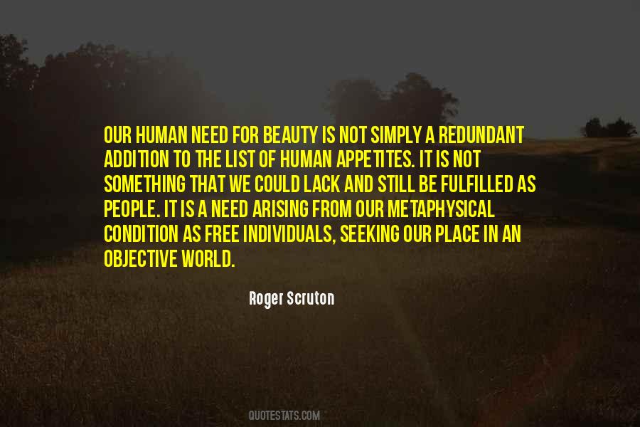 Human Need Quotes #1259686