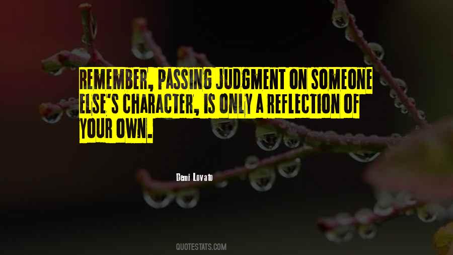 Quotes About Passing Judgment #1077850