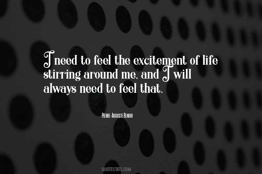 Excitement Of Life Quotes #669805