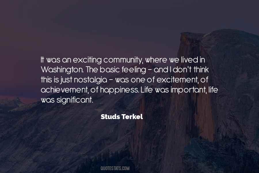 Excitement Of Life Quotes #882937