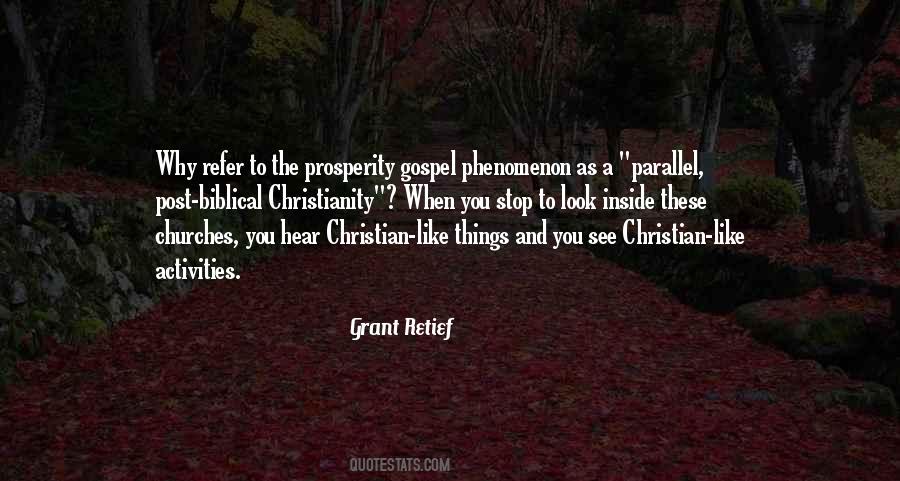 Quotes About Prosperity Gospel #1077390