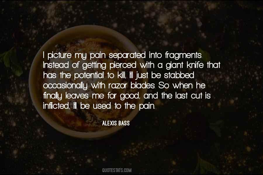 Quotes About Self Inflicted Pain #1426932