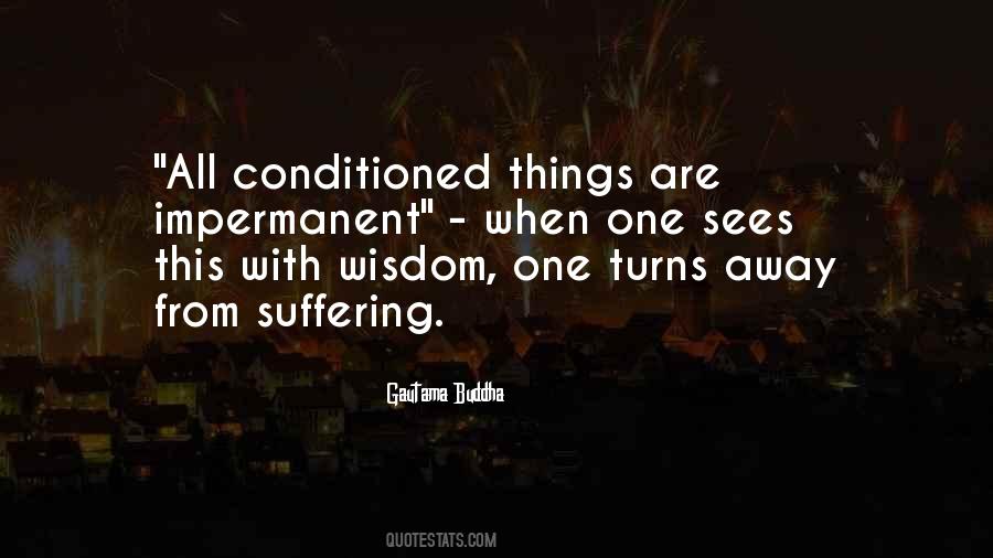 Suffering Impermanence Quotes #1085887