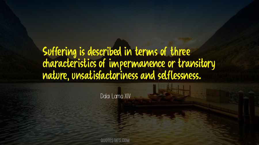 Suffering Impermanence Quotes #1342268