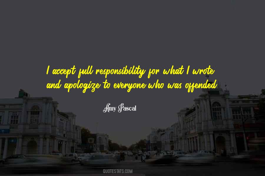 Quotes About Accepting Responsibility #1334929