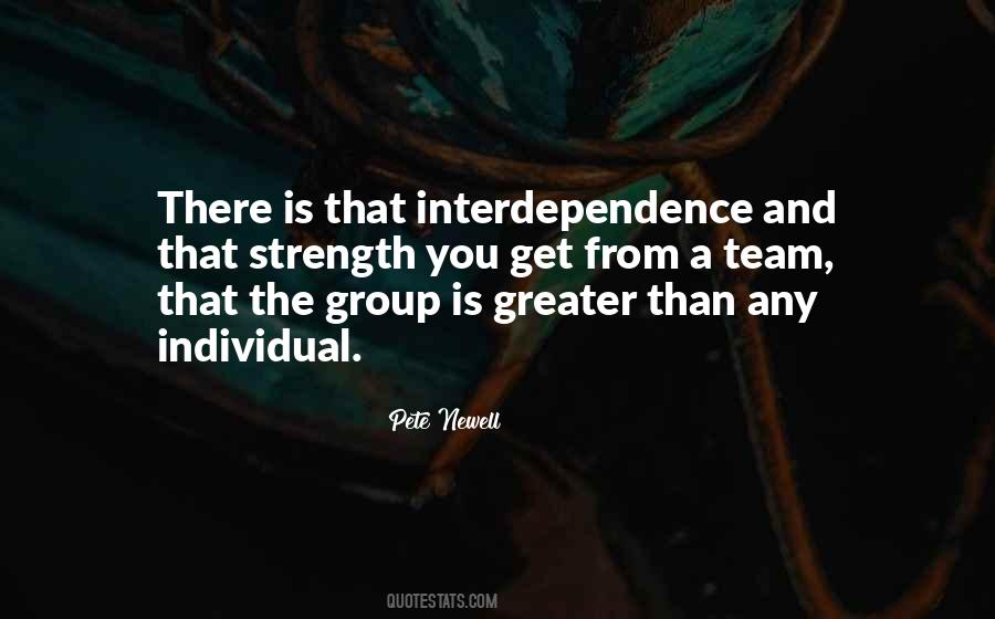 Strength Of A Team Quotes #1294916