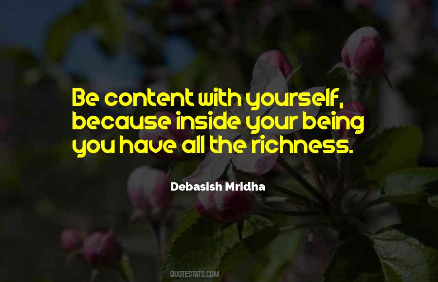 Quotes About Being Content With Yourself #1160310