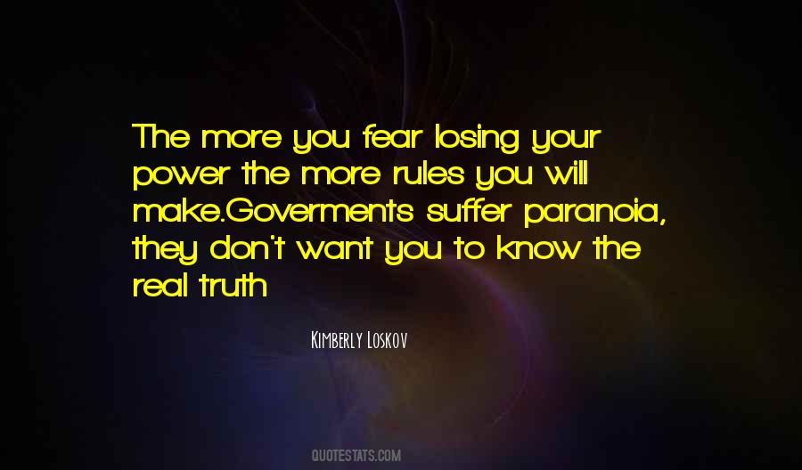 Quotes About Fear Of Losing Power #848033