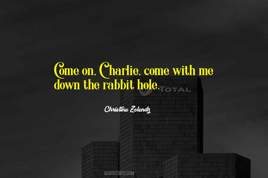 Quotes About Down The Rabbit Hole #1498066