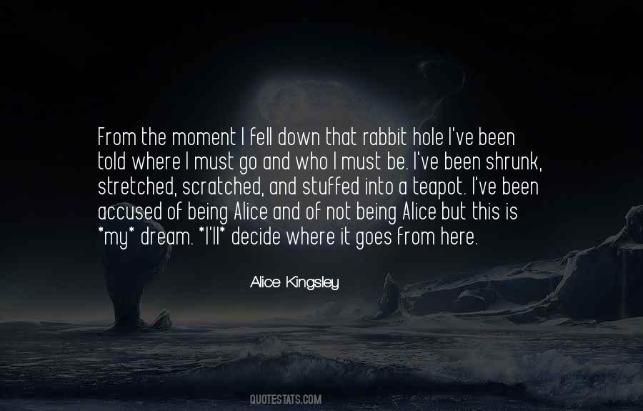 Quotes About Down The Rabbit Hole #1739207