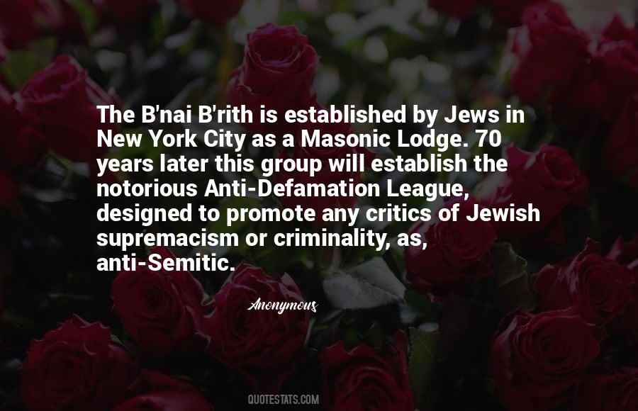 Anti Defamation Quotes #205969