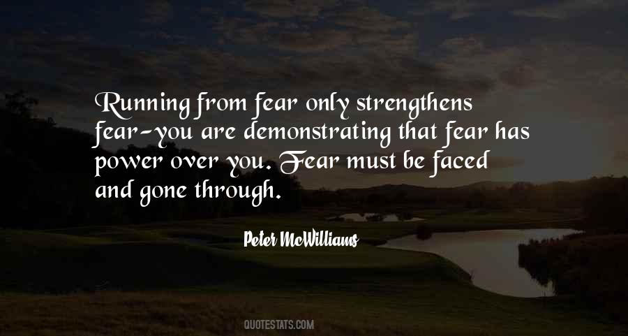 Running From Fear Quotes #939965