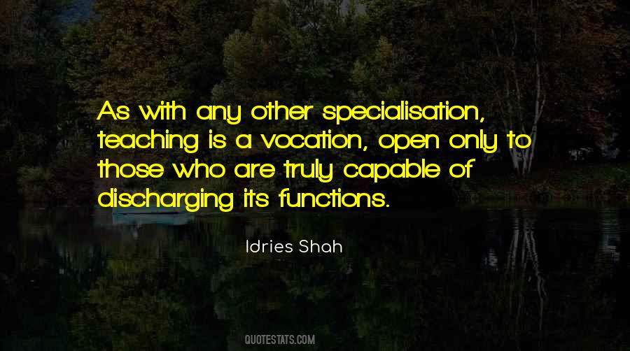 Quotes About Specialisation #503130