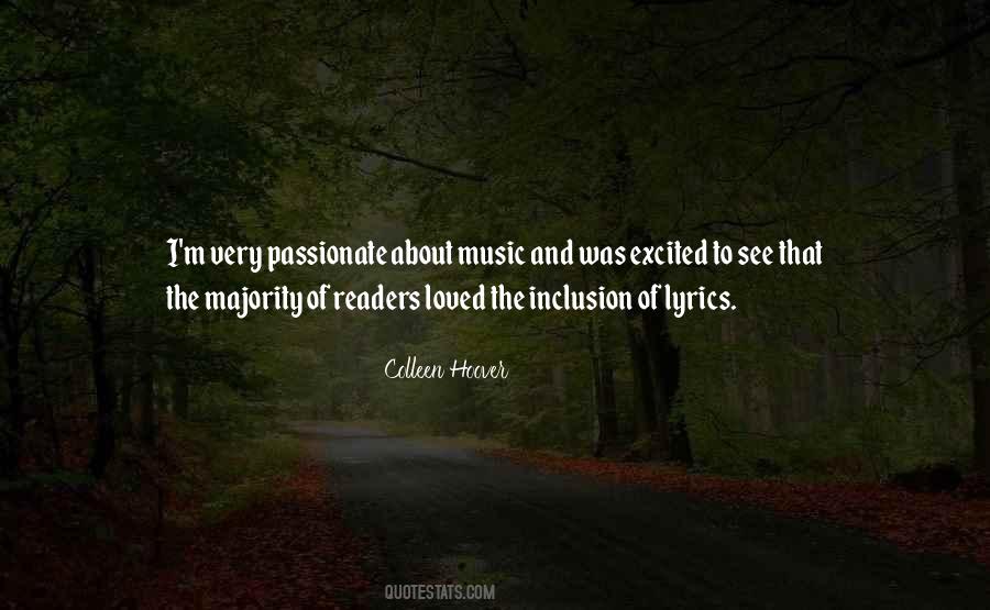Quotes About Passionate Music #177718