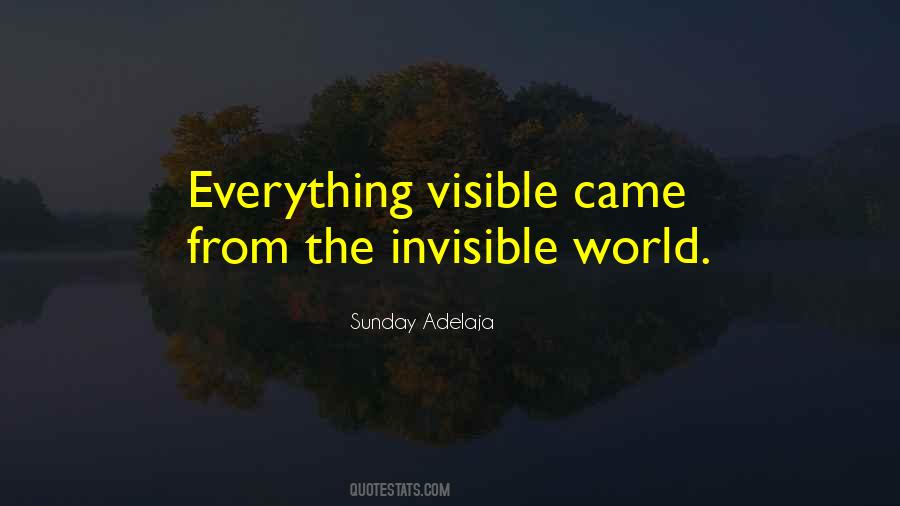 Invisible Visible World Quotes #74777