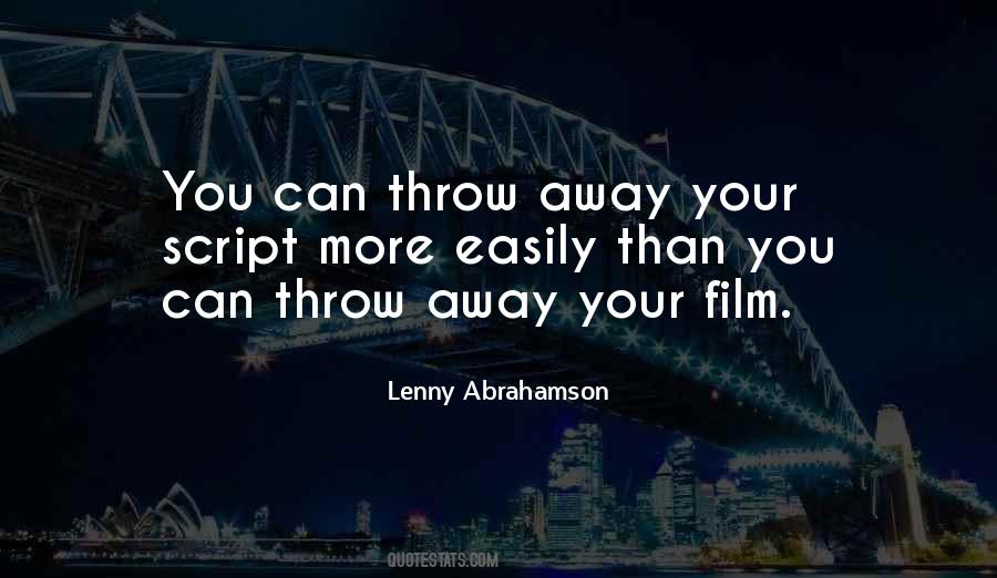 Quotes About Throw Away #1207315