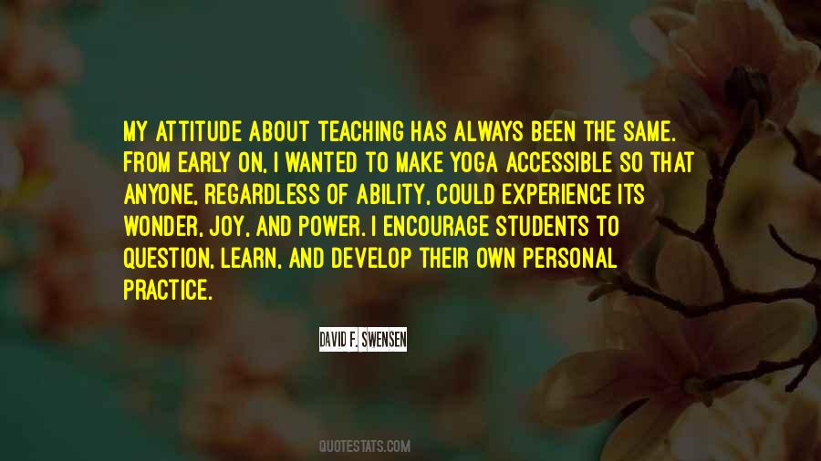 Quotes About Teaching Yoga #138460