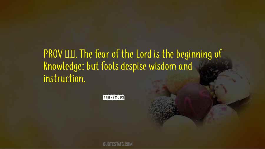 The Fear Of The Lord Quotes #991581