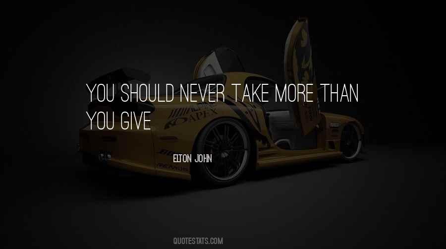 Never Give More Quotes #304816