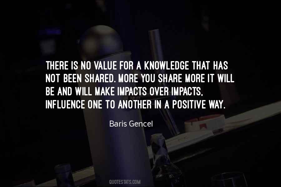 Quotes About Positive Impacts #169258