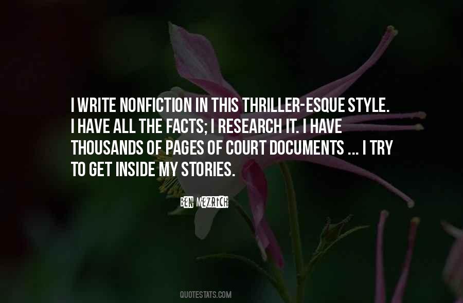 Thriller Stories Quotes #448983