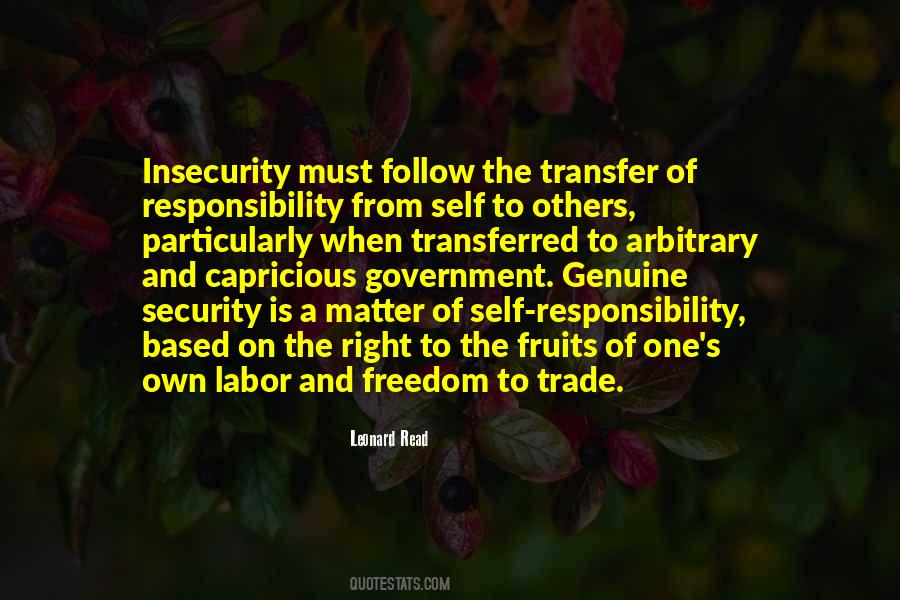 Quotes About Freedom And Responsibility #961736