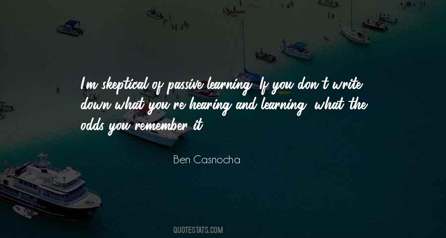 Quotes About Passive Learning #167769