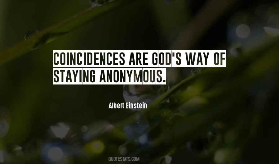 Quotes About Coincidence Einstein #1489043