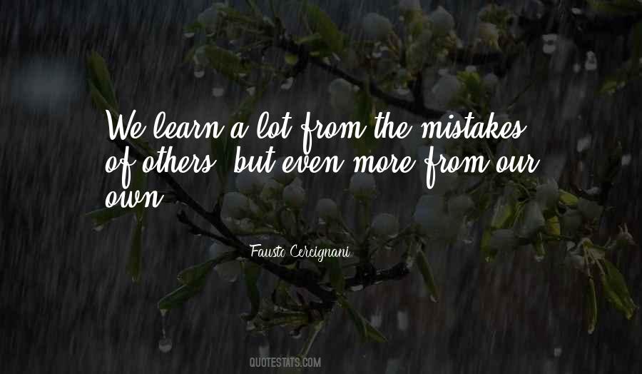 Quotes About Our Own Mistakes #502238