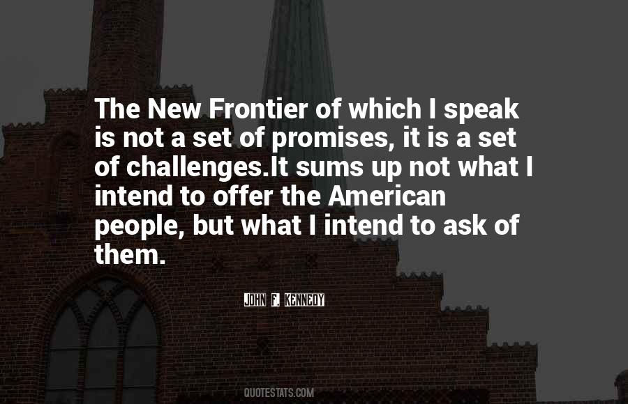 Quotes About The American Frontier #881789