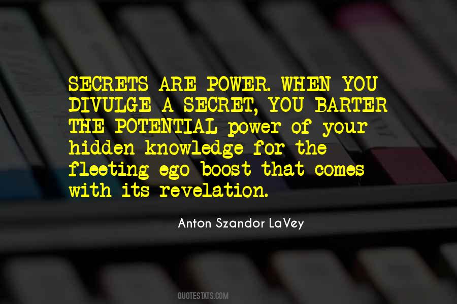 Power Of Secrets Quotes #507312